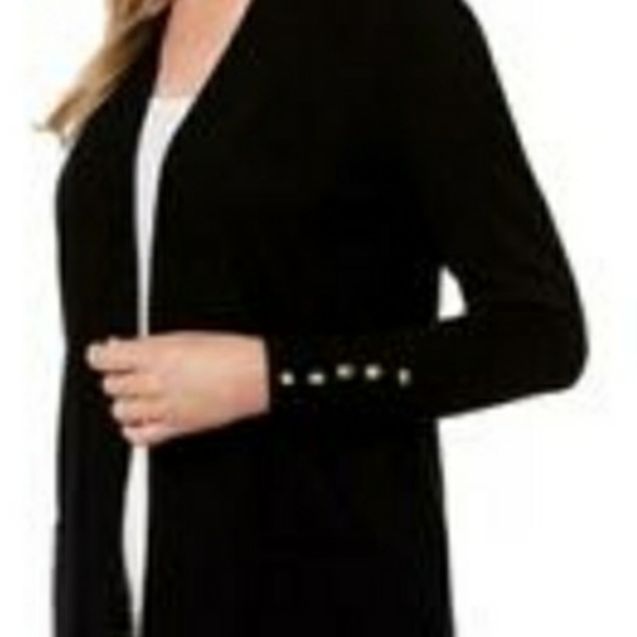 JM Collection Open Front Cardigan Sweater - Picture 2 of 6